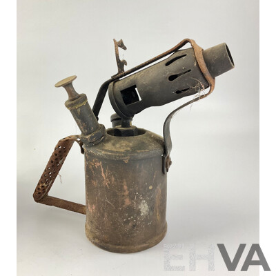 Vintage Brass Alladin Camping Stove, Small Darlton Blow Torch and Primus Blow Torch