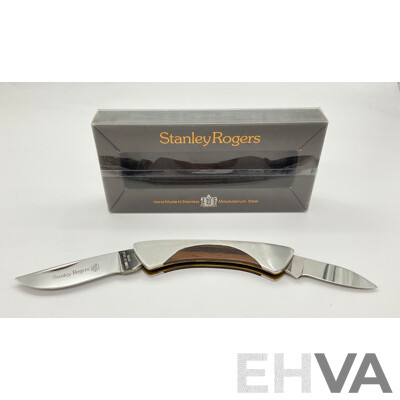 Vintage Stanley Rogers Stainless Molybdenum Pocket Knife with Original Box