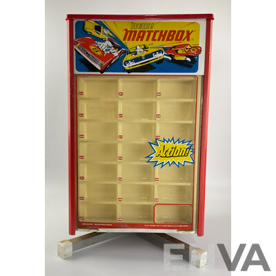 Rare 1970's Lesney Matchbox Shop Display Case on Rotating Base