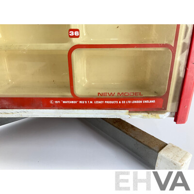 Rare 1970's Lesney Matchbox Shop Display Case on Rotating Base