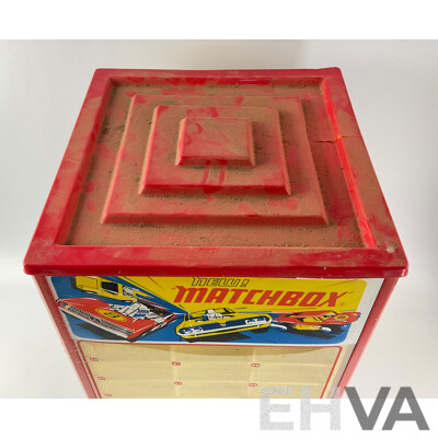 Rare 1970's Lesney Matchbox Shop Display Case on Rotating Base