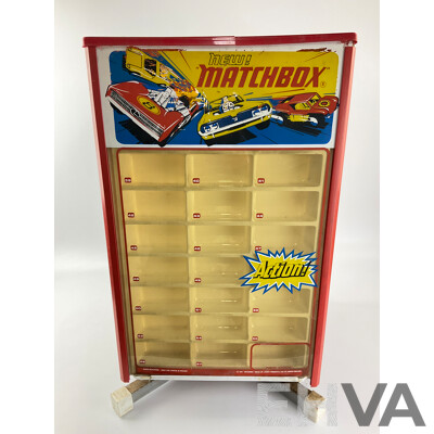 Rare 1970's Lesney Matchbox Shop Display Case on Rotating Base