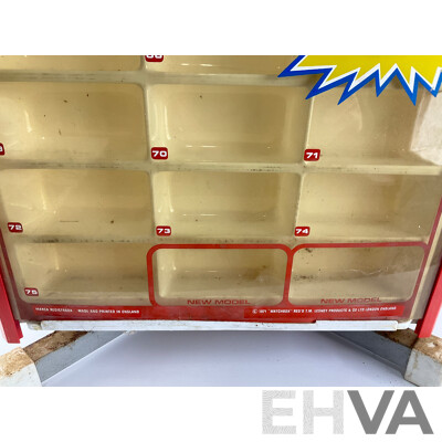Rare 1970's Lesney Matchbox Shop Display Case on Rotating Base