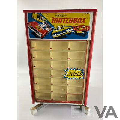 Rare 1970's Lesney Matchbox Shop Display Case on Rotating Base