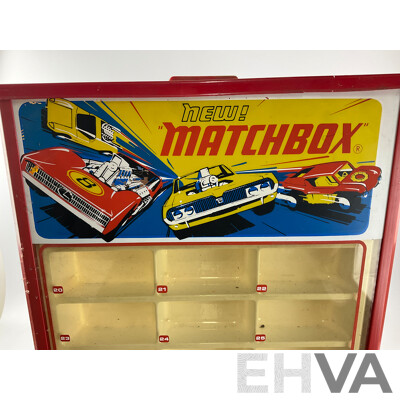 Rare 1970's Lesney Matchbox Shop Display Case on Rotating Base
