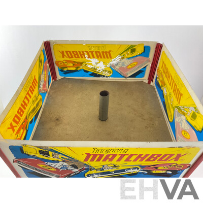 Rare 1970's Lesney Matchbox Shop Display Case on Rotating Base