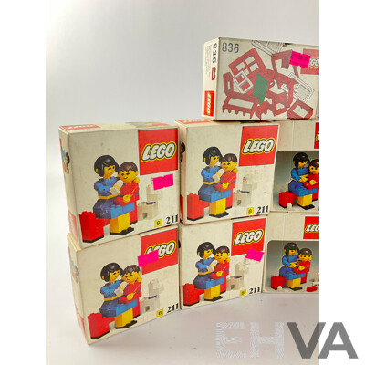 1970's and 80's Lego Sets, B 211, 836, 874 All in Sealed Boxes
