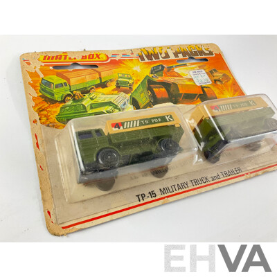 1970’s Matchbox Two Packs TP-15 Military Truck and Trailer in Original Packaging
