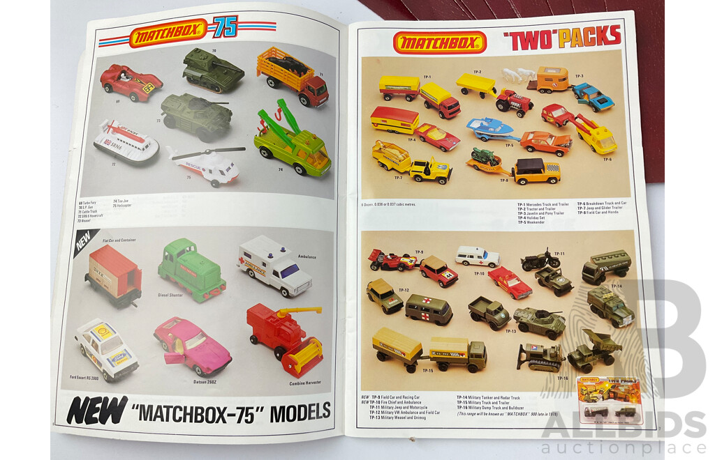 1978 Matchbox Distributors Catalogue with Twelve 1987 Matchbox Models of Yesteryear Catalogues