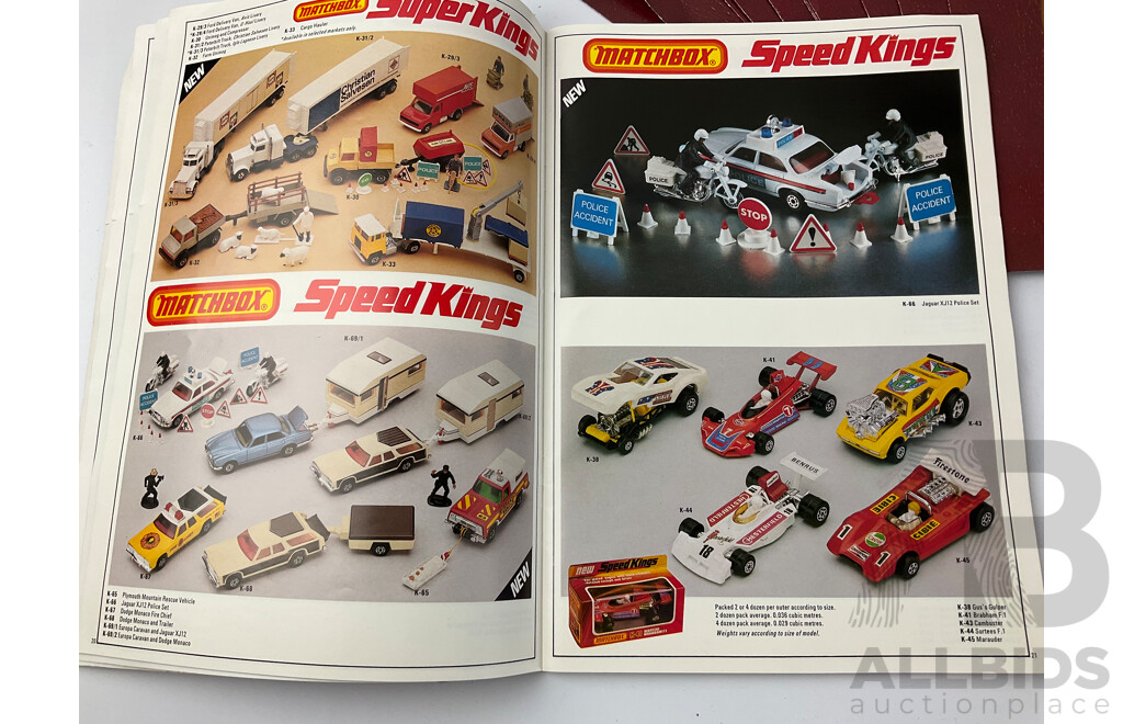 1978 Matchbox Distributors Catalogue with Twelve 1987 Matchbox Models of Yesteryear Catalogues