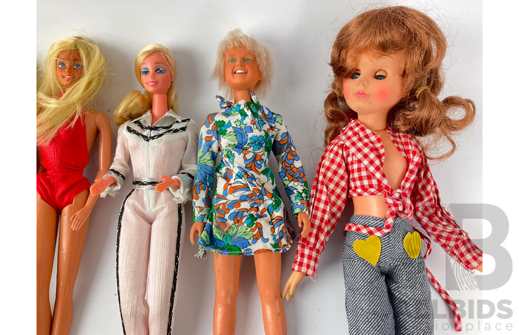 1980's Mattel Barbie Dolls and Others with Accesories