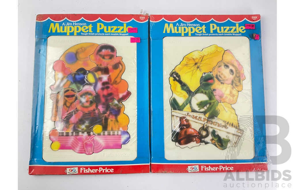 Two Vintage Fisher and Price Muppet Puzzles in Sealed Packaging