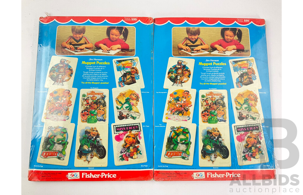 Two Vintage Fisher and Price Muppet Puzzles in Sealed Packaging