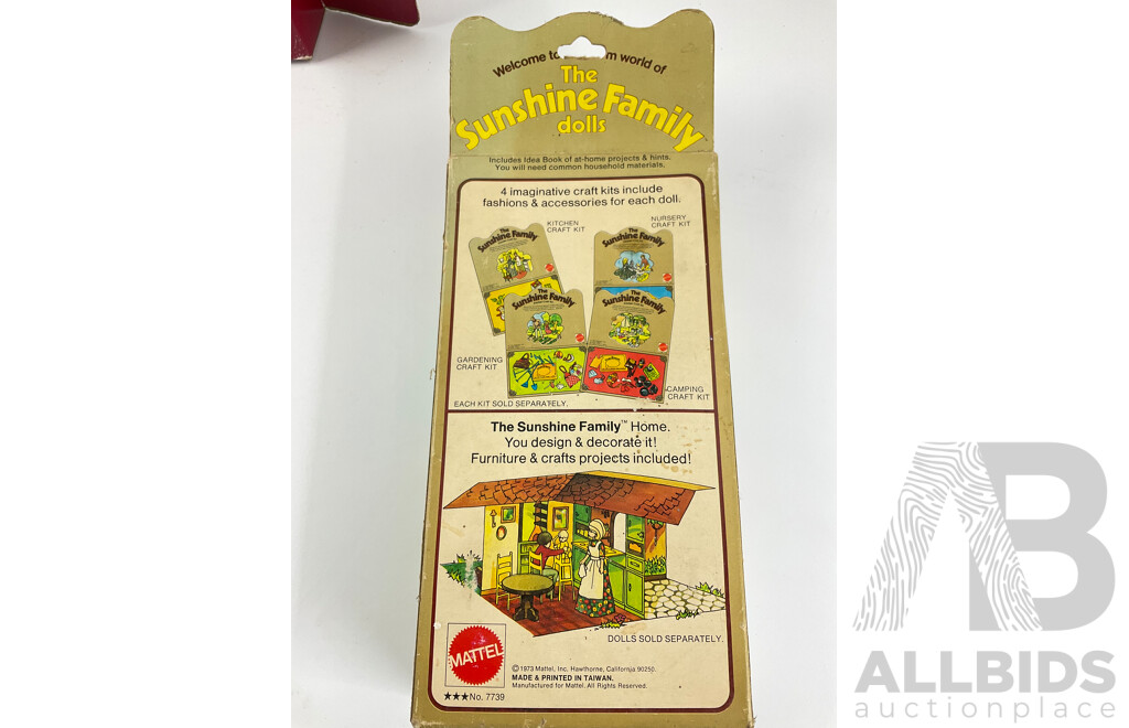 Vintage Mattel Sunshine Family and Shillman Mini Mod Fashion Doll, Both in Original Packaging