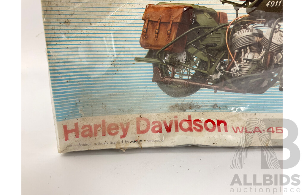 Vintage ESCI Model Harley Davidson WLA 45 in Original Packaging - 1:9 Scale