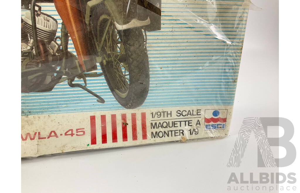 Vintage ESCI Model Harley Davidson WLA 45 in Original Packaging - 1:9 Scale