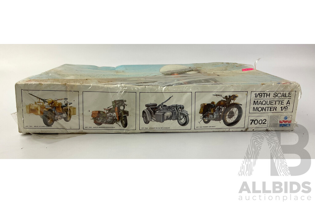 Vintage ESCI Model Harley Davidson WLA 45 in Original Packaging - 1:9 Scale