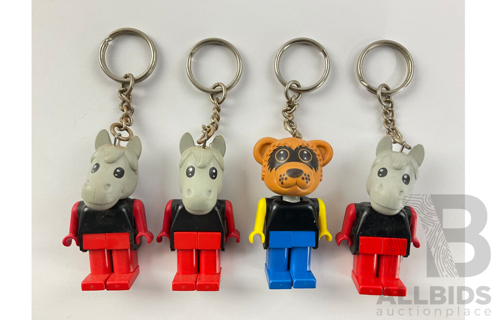 Vintage Lego Key Rings Including Ricky Racoon and Harry Horse