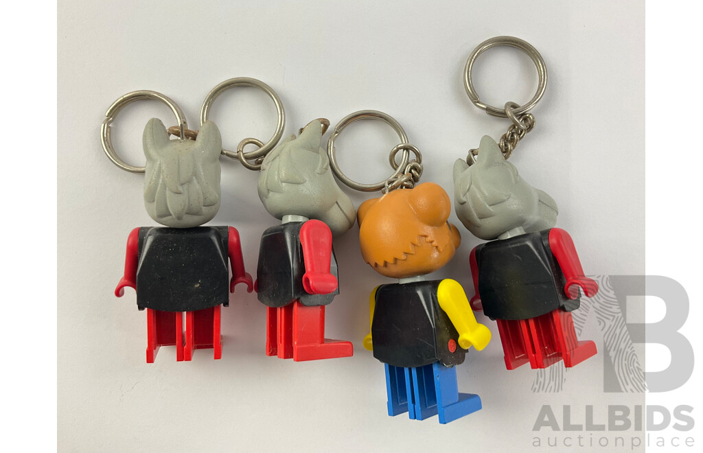 Vintage Lego Key Rings Including Ricky Racoon and Harry Horse