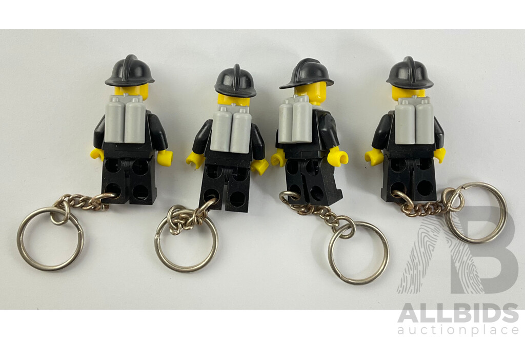 Vintage Lego Key Rings, City Fire Fighters