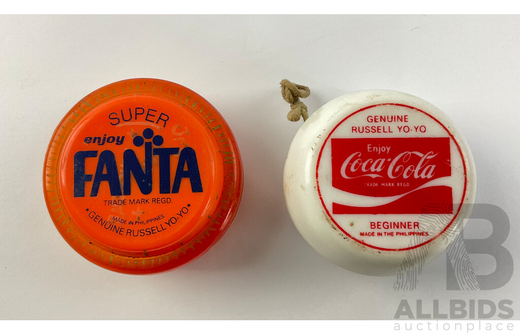 Vintage Russell Yo-Yos, Fanta and Coca-cola Beginners