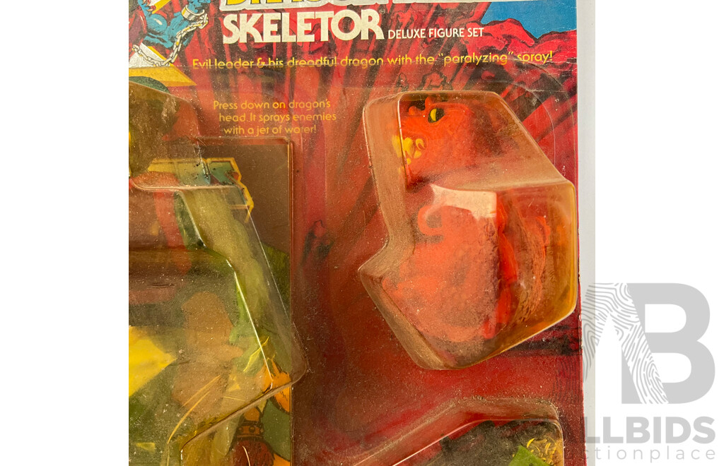 Vintage Mettel Masters of the Universe Dragon Blaster Skeltor in Original Packaging