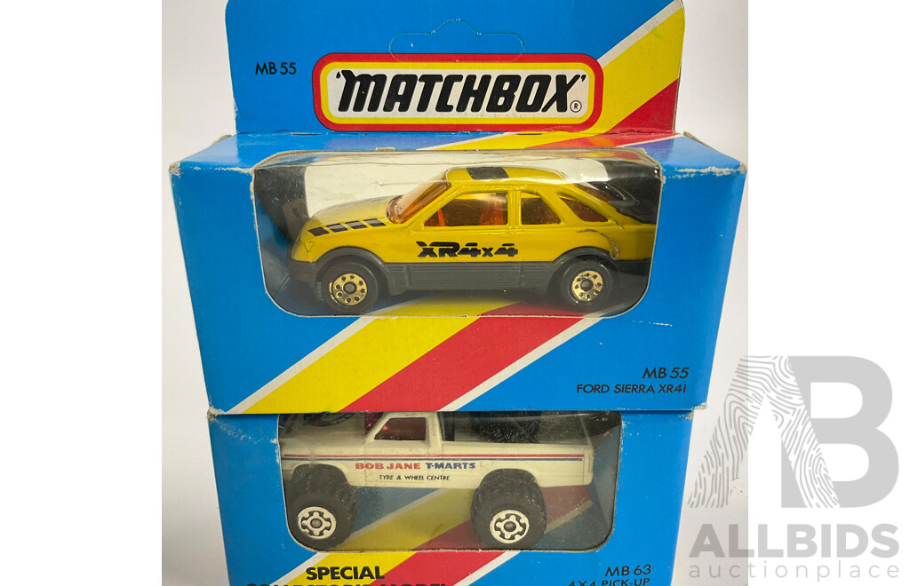 Collection of 1980's Matchbox Vehicles Including Limitred Edition and Australian Collectors, Bob Jane T Marts 4X4 Pickup, Streets Ice Cream Elivery Truck and More