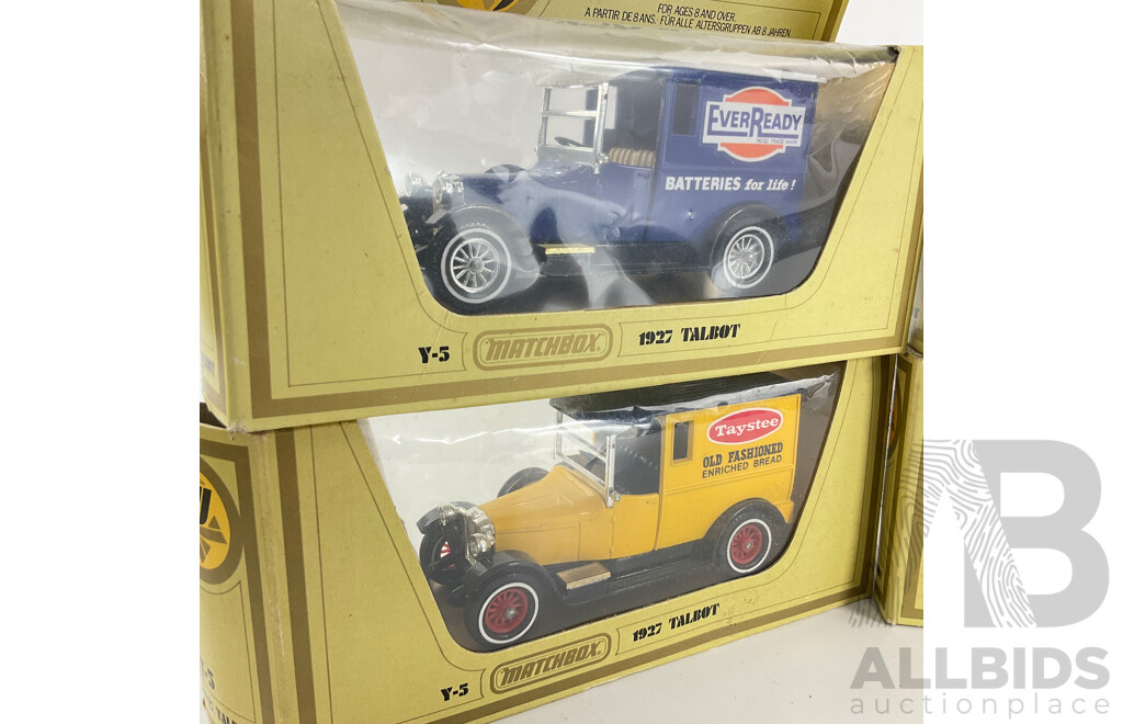 Collection of 1970's Matchbox Models of Yesteryear Commercial Vehicles Vehicles Including Ford Model T and Talbot