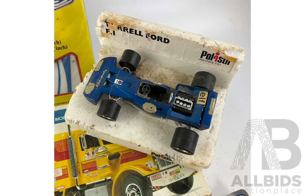 Collection of Boxed Toys and Hobbies Including Tyco Slotcar Track, Bluebird Glider, Model Kits and More