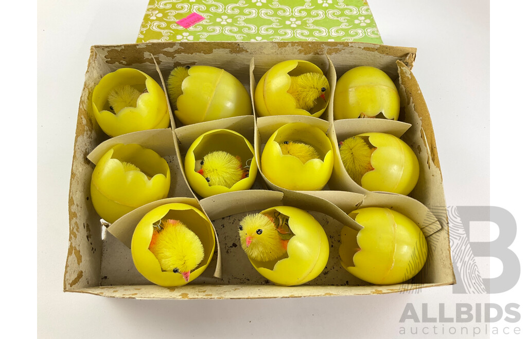 Box of Vintage Hatching Chicks