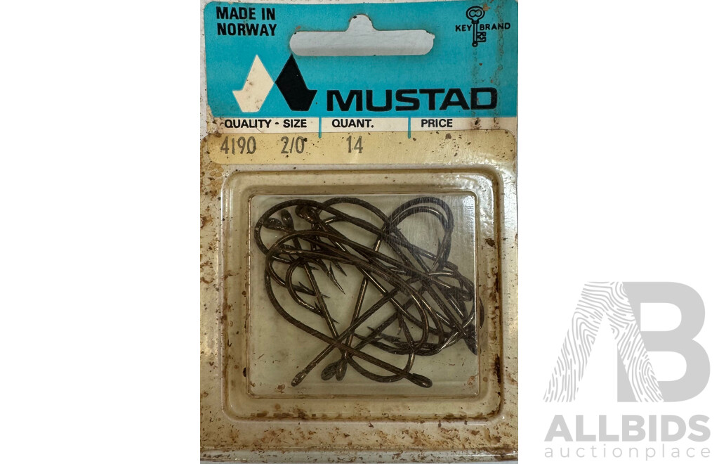 2 Boxes of Mustad Fishing Hooks