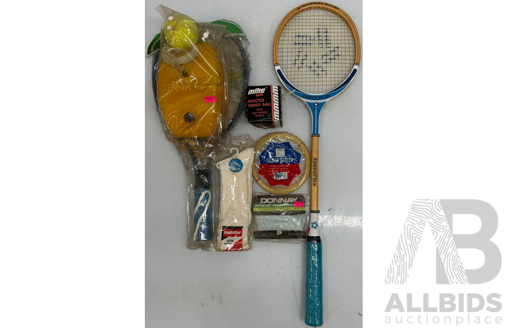 Badminton Rackets, Tennis Racket, Socks and Racket Strings