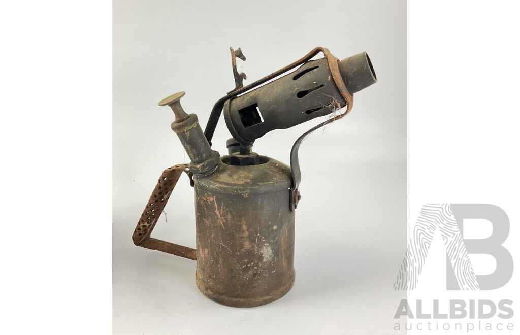 Vintage Brass Alladin Camping Stove, Small Darlton Blow Torch and Primus Blow Torch