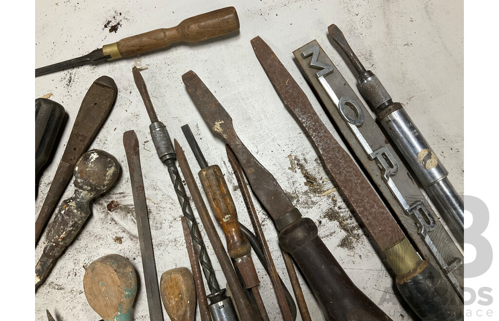 Collection of Antique and Vintage Turnscrews/Screwdrivers, Rachet Screwdrivers Including Yankee and Stanley