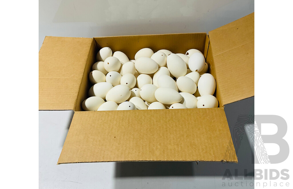 Collection of Hollow Blown Goose Eggs