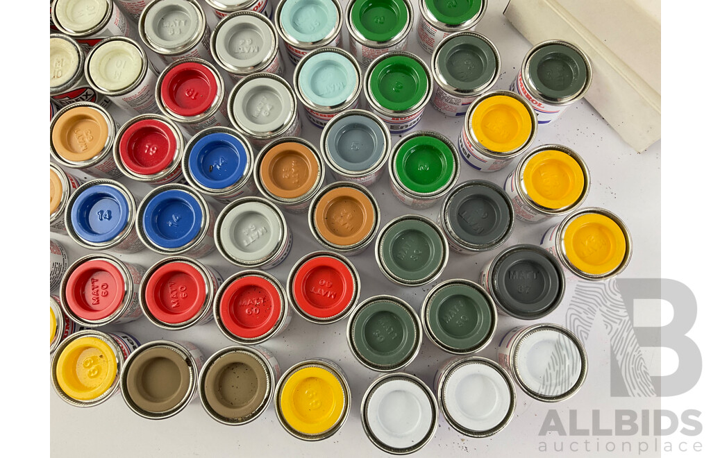 Collection of Vintage Humbrol and Airfix Enamel Paint Tins