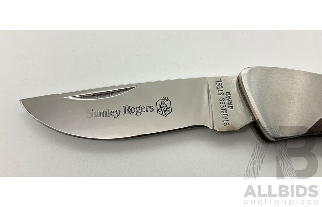 Vintage Stanley Rogers Stainless Molybdenum Pocket Knife with Original Box