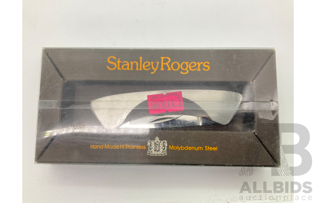 Vintage Stanley Rogers Stainless Molybdenum Pocket Knife with Original Box