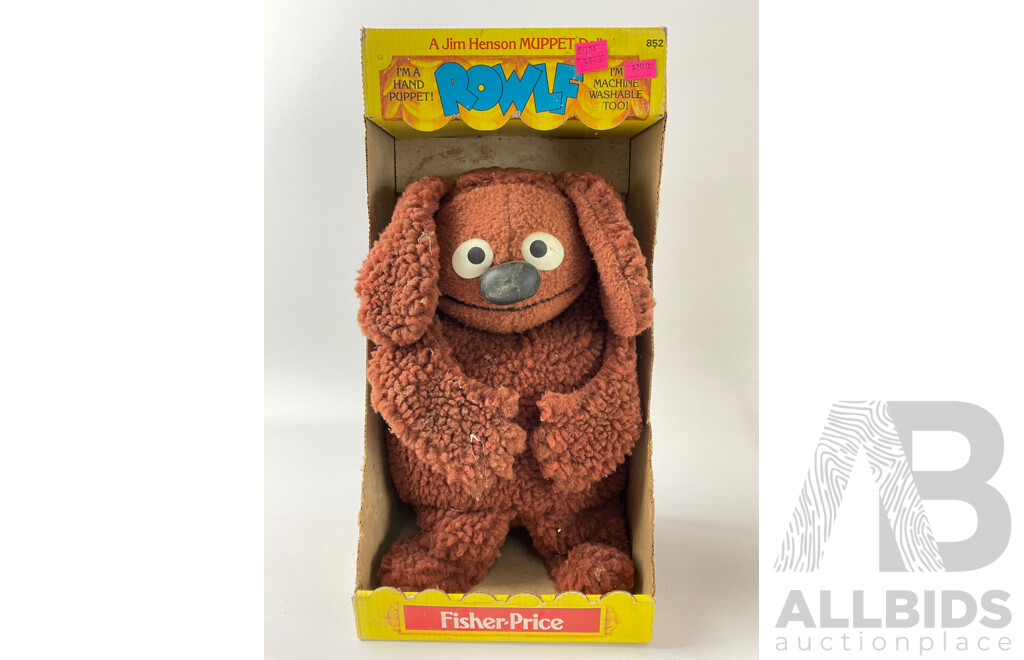 Vintage Fisher Price Rowlf Hand Puppet and Toltoys Firffels Elephonkey, Both in Original Packaging