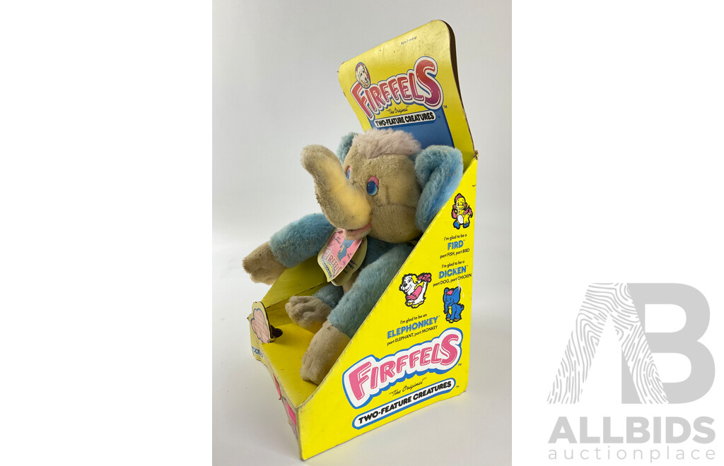 Vintage Fisher Price Rowlf Hand Puppet and Toltoys Firffels Elephonkey, Both in Original Packaging