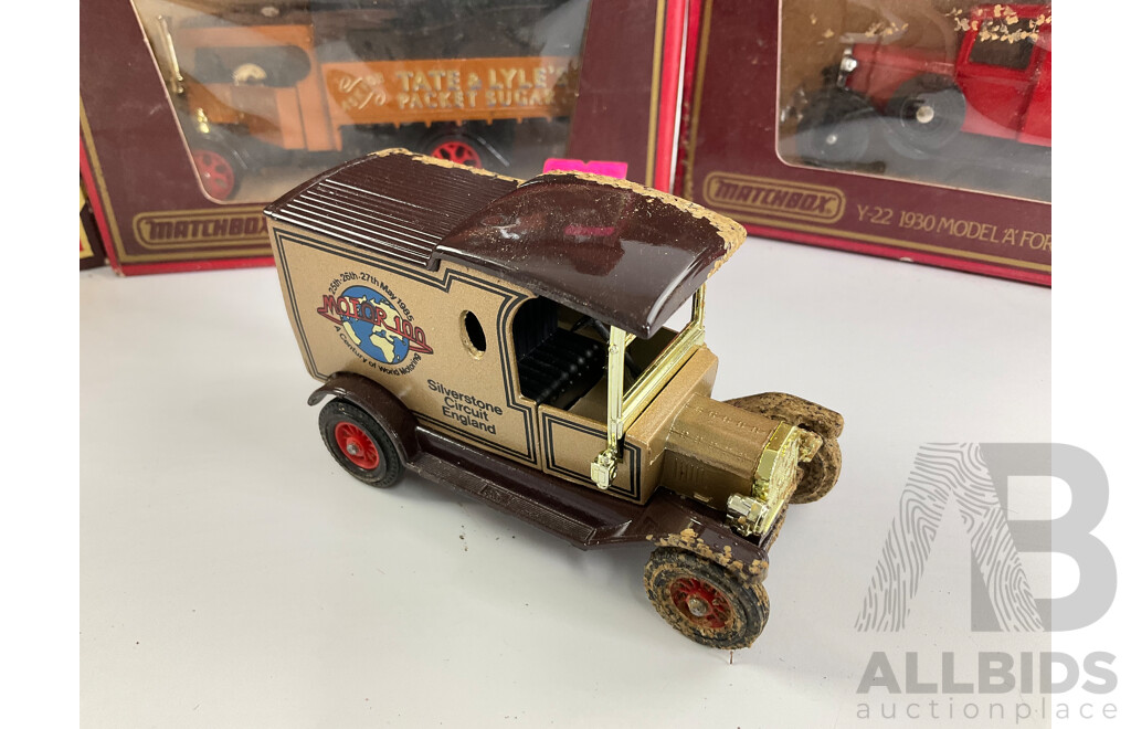 Eight Vintage Matchbox Models of Yesteryear Vehicles Including Crossley, Ford and Foden