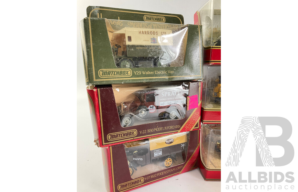 Ten Vintage Matchbox Models of Yesteryear Vehicles Including Walker, Ford and Foden