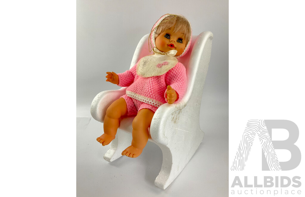 Vintage Baby on Swing and Gabar Marcellino Weeping Baby in Original Boxes