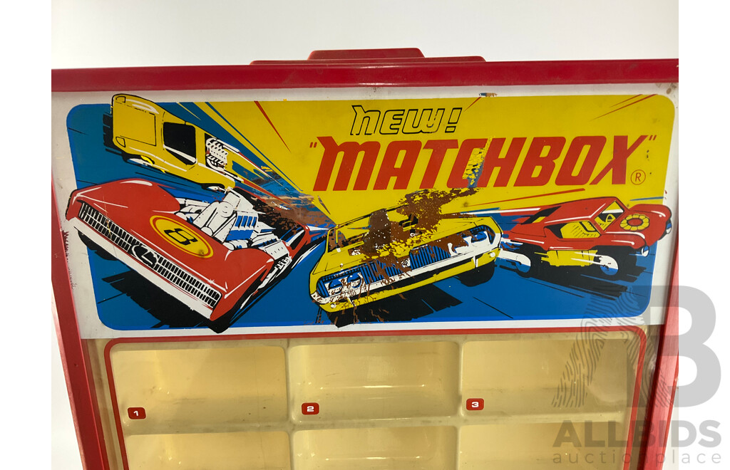 Rare 1970's Lesney Matchbox Shop Display Case on Rotating Base