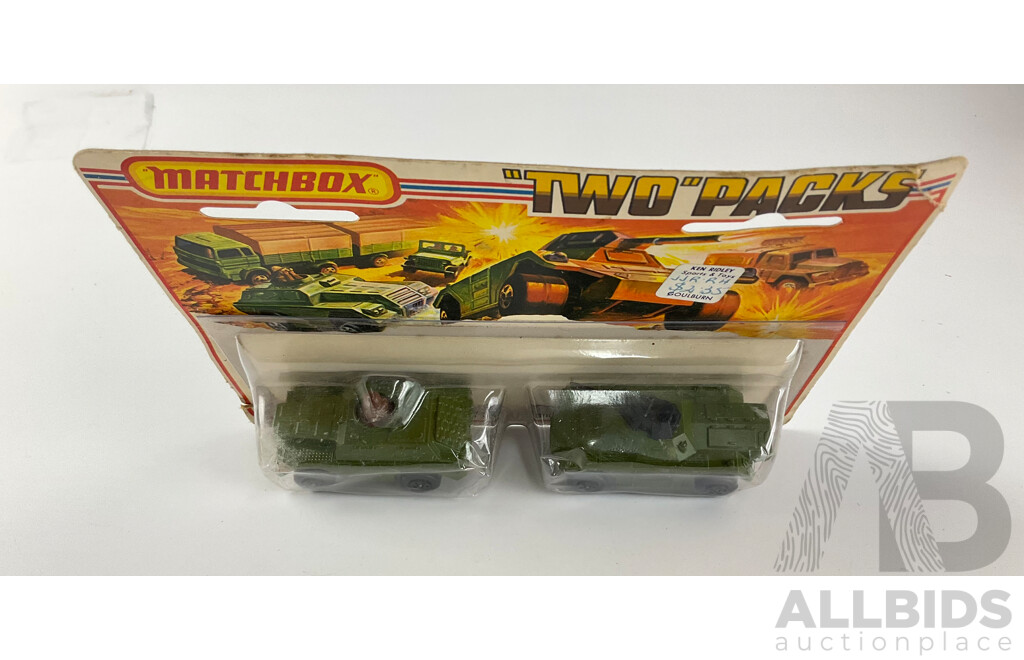 1970’s Matchbox Two Packs TP-13 Military Scout and Armoured Car in Original Packaging