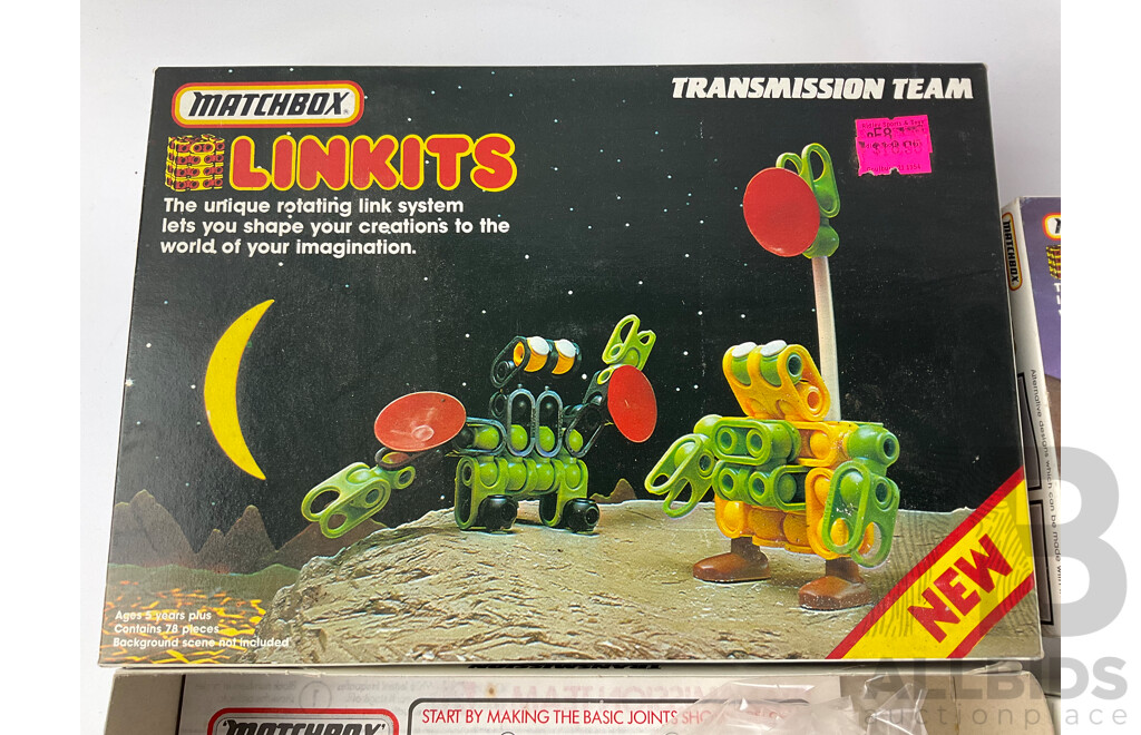 1980’s Matchbox Linkits, Robot and Transmission Team in Original Boxes