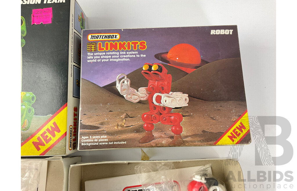 1980’s Matchbox Linkits, Robot and Transmission Team in Original Boxes