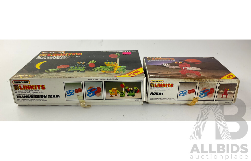 1980’s Matchbox Linkits, Robot and Transmission Team in Original Boxes