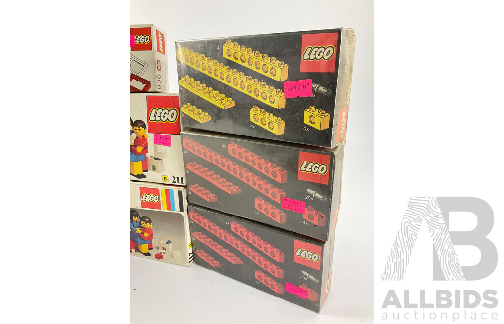 1970's and 80's Lego Sets, B 211, 836, 874 All in Sealed Boxes