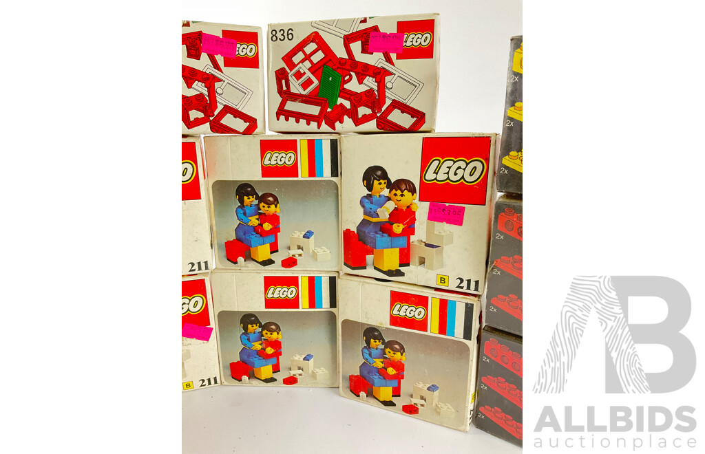 1970's and 80's Lego Sets, B 211, 836, 874 All in Sealed Boxes